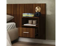 vidaXL Wand-Nachttisch Braun Eichen-Optik Holzwerkstoff Modell 1
