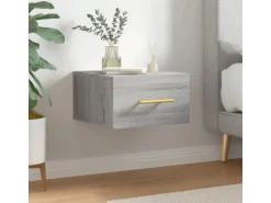 vidaXL Wand-Nachttisch Grau Sonoma 35x35x20 cm Modell 1