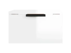 vidaXL Wand-Nachttisch Hochglanz-Weiß 34x30x20 cm
