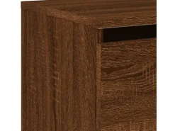 vidaXL Wand-Nachttisch mit LED-Leuchten Braun Eichen-Optik Modell 4