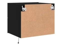 vidaXL Wand-Nachttisch mit LED-Leuchten Schwarz Modell 4
