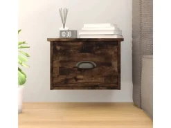 vidaXL Wand-Nachttisch Räuchereiche 41,5x36x28 cm