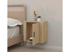 vidaXL Wand-Nachttisch Sonoma-Eiche 50x30x47 cm