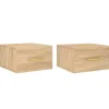 vidaXL Wand-Nachttische 2 Stk Sonoma-Eiche 35x35x20 cm Modell 3