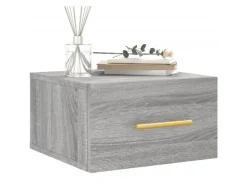 vidaXL Wand-Nachttische 2 Stk Grau Sonoma 35x35x20 cm Modell 1