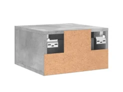 vidaXL Wand-Nachttische 2 Stk Betongrau 35x35x20 cm Modell 5