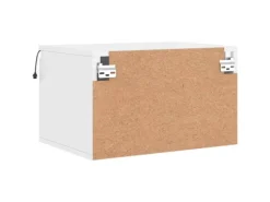 vidaXL Wand-Nachttische mit LED-Leuchten 2 Stk Weiß Modell 4
