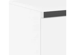 vidaXL Wand-Nachttische mit LED-Leuchten 2 Stk Weiß Modell 4
