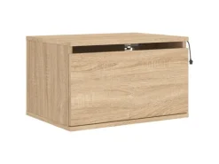 vidaXL Wand-Nachttische mit LED-Leuchten 2 Stk Sonoma-Eiche Modell 4