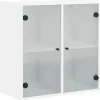 vidaXL Wandschrank mit Glastüren Weiß 68x37x68,5 cm