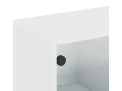 vidaXL Wandschrank mit Glastüren Weiß 102x37x35 cm
