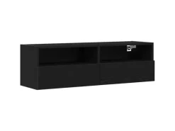 vidaXL Wand-TV-Schrank 2 Stk Schwarz Eichen-Optik 100x30x30cm 862193