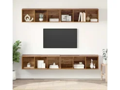vidaXL Wand-TV-Schrank 4 Stk Altholz 37 x 37 x 107,5 cm Holzwerkstoff 3393534