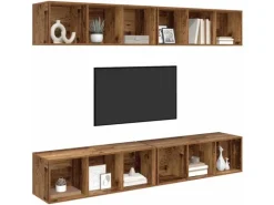 vidaXL Wand-TV-Schrank 4 Stk Altholz 37 x 37 x 107,5 cm Holzwerkstoff 3393534
