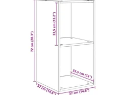 vidaXL Wand-TV-Schrank 2 Stk Schwarz Eichen-Optik 37 x 37 x 72 cm 3393556