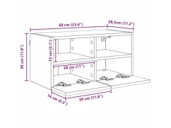 vidaXL Wand-TV-Schrank Altholz 60 x 30 x 30 cm Holzwerkstoff 882922