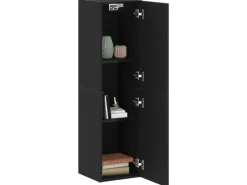 vidaXL Wand-TV-Schrank Schwarze Eiche 30,5 x 30 x 110 cm Holzwerkstoff 862572