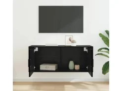 vidaXL Wand-TV-Schrank Schwarz Eichen-Optik 100 x 34,5 x 40 cm 881155
