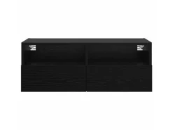 vidaXL Wand-TV-Schränke 2 Stk Schwarz Eichen-Optik 80 x 30 x 30 cm 882933