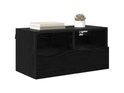 vidaXL Wand-TV-Schränke 2 Stk Schwarz Eichen-Optik 60 x 30 x 30 cm 882927