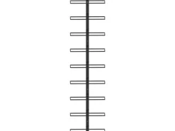 vidaXL Wand-Weinregal für 9 Flaschen Schwarz Eisen
