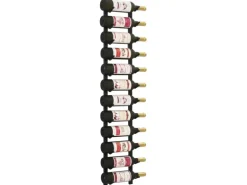 vidaXL Wand-Weinregal für 12 Flaschen Schwarz Eisen