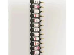 vidaXL Wand-Weinregal für 12 Flaschen Schwarz Eisen