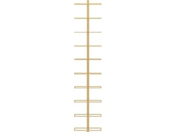 vidaXL Wand-Weinregal für 10 Flaschen Golden Metall