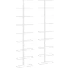 vidaXL Wand-Weinregal für 9 Flaschen 2 Stk. Weiß Eisen