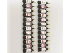 vidaXL Wand-Weinregale für 12 Flaschen 2 Stk. Schwarz Eisen