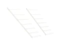 vidaXL Wand-Weinregale für 7 Flaschen 2 Stk. Weiß Metall