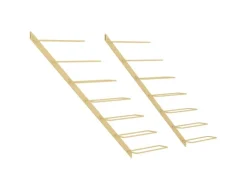 vidaXL Wand-Weinregale für 7 Flaschen 2 Stk. Golden Metall