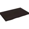 vidaXL Waschtischplatte Dunkelgrau 80x50x6 cm Massivholz Behandelt