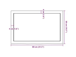 vidaXL Waschtischplatte Dunkelgrau 80x50x6 cm Massivholz Behandelt