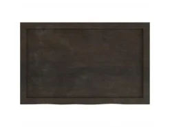 vidaXL Waschtischplatte Dunkelgrau 80x50x6 cm Massivholz Behandelt