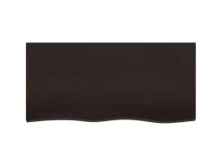 vidaXL Waschtischplatte Dunkelgrau 100x50x4 cm Massivholz Behandelt