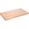 vidaXL Waschtischplatte Hellbraun 100x60x4 cm Massivholz Behandelt