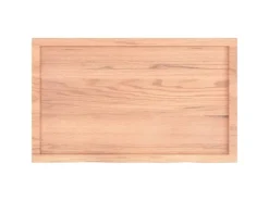 vidaXL Waschtischplatte Hellbraun 100x60x4 cm Massivholz Behandelt