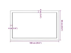 vidaXL Waschtischplatte Hellbraun 100x60x4 cm Massivholz Behandelt