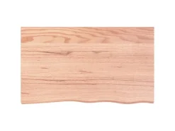 vidaXL Waschtischplatte Hellbraun 100x60x4 cm Massivholz Behandelt