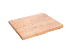 vidaXL Waschtischplatte Hellbraun 60x50x4 cm Massivholz Behandelt