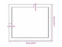 vidaXL Waschtischplatte Hellbraun 60x50x4 cm Massivholz Behandelt