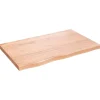 vidaXL Waschtischplatte Hellbraun 80x50x4 cm Massivholz Behandelt