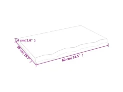 vidaXL Waschtischplatte Hellbraun 80x50x4 cm Massivholz Behandelt