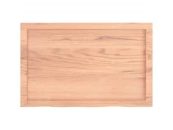 vidaXL Waschtischplatte Hellbraun 80x50x4 cm Massivholz Behandelt