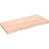 vidaXL Waschtischplatte 100x50x6 cm Massivholz Unbehandelt