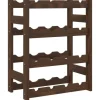 vidaXL Weinregal für 16 Flaschen Braun Massivholz Kiefer