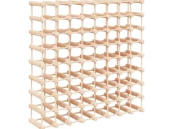 vidaXL Weinregal für 72 Flaschen 90,5x23x90,5 cm Massivholz Kiefer