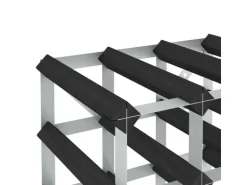 vidaXL Weinregal für 120 Flaschen Schwarz Massivholz Kiefer