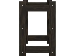 vidaXL Weinregal für 12 Flaschen Schwarz Massivholz Kiefer 43 x 25 x 38 cm
